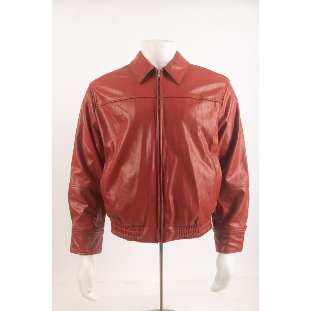 ZARA Womens Red Faux Leather Bomber Jacket Moto Biker XS Red 4341/855 NWT